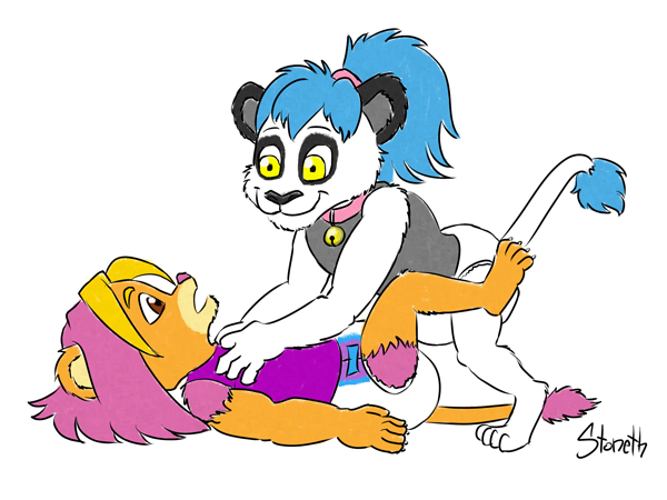 Friar getting pinned by lion Stoneth