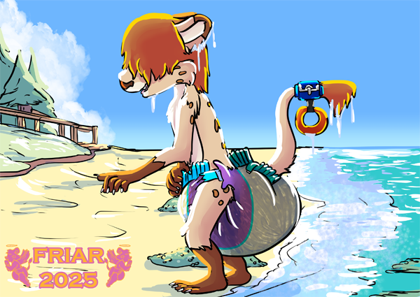 Toffee dripping by the beach