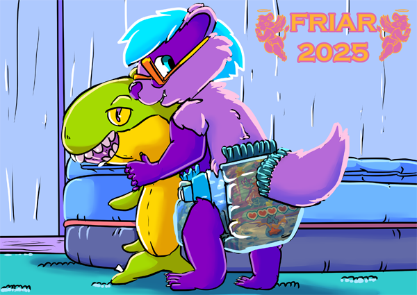 Everett the diapered otter