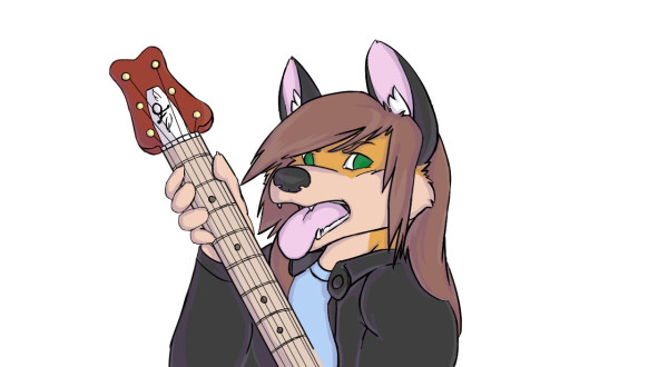 OzzyFox licking a guitar