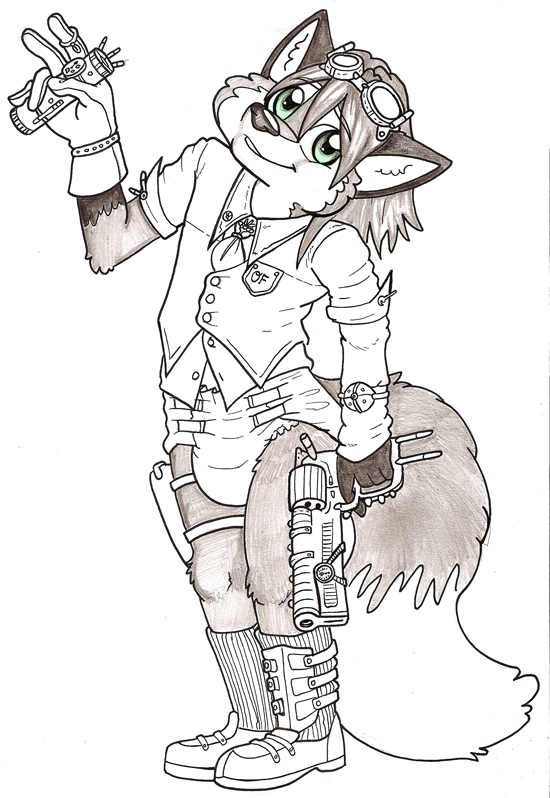 OzzyFox in a Steampunk outfit
